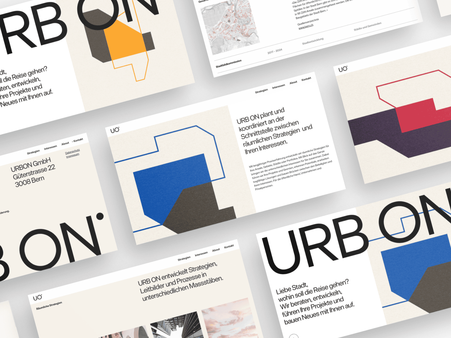 Bildcollage der URBON-Website auf verschiedenen Geräten